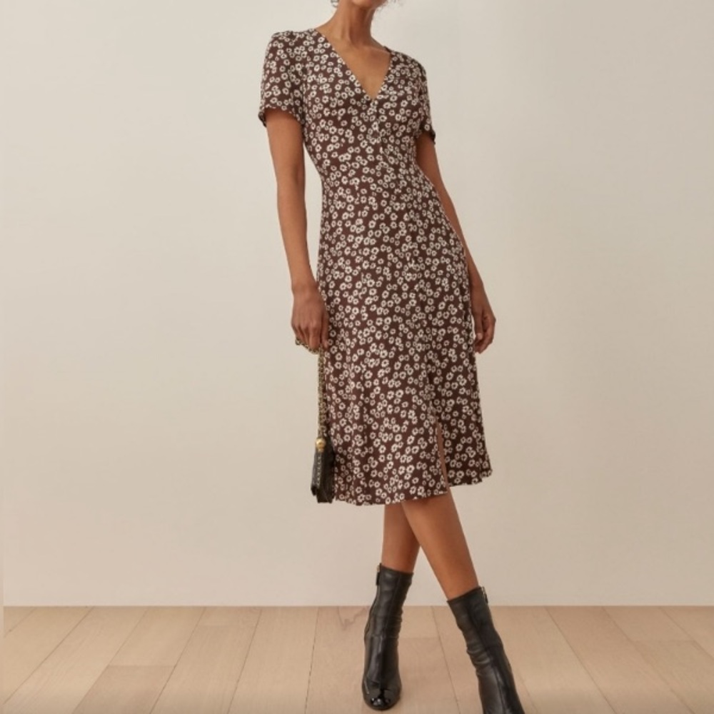 Locklin Reformation dress, size 2, brown floral